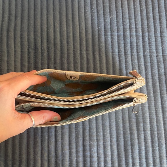 HOBO Leather Wallet Trio - Cream, Blue, and Orange - Picture 4 of 8